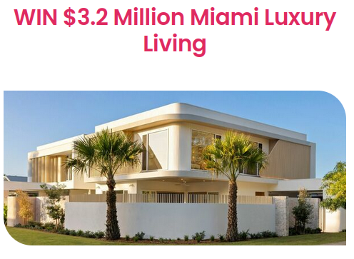 Win a Miami Luxury Gold Coast home, Looks good!