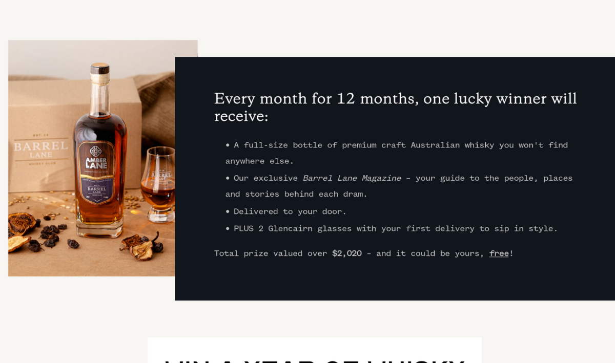 Win a year of whisky